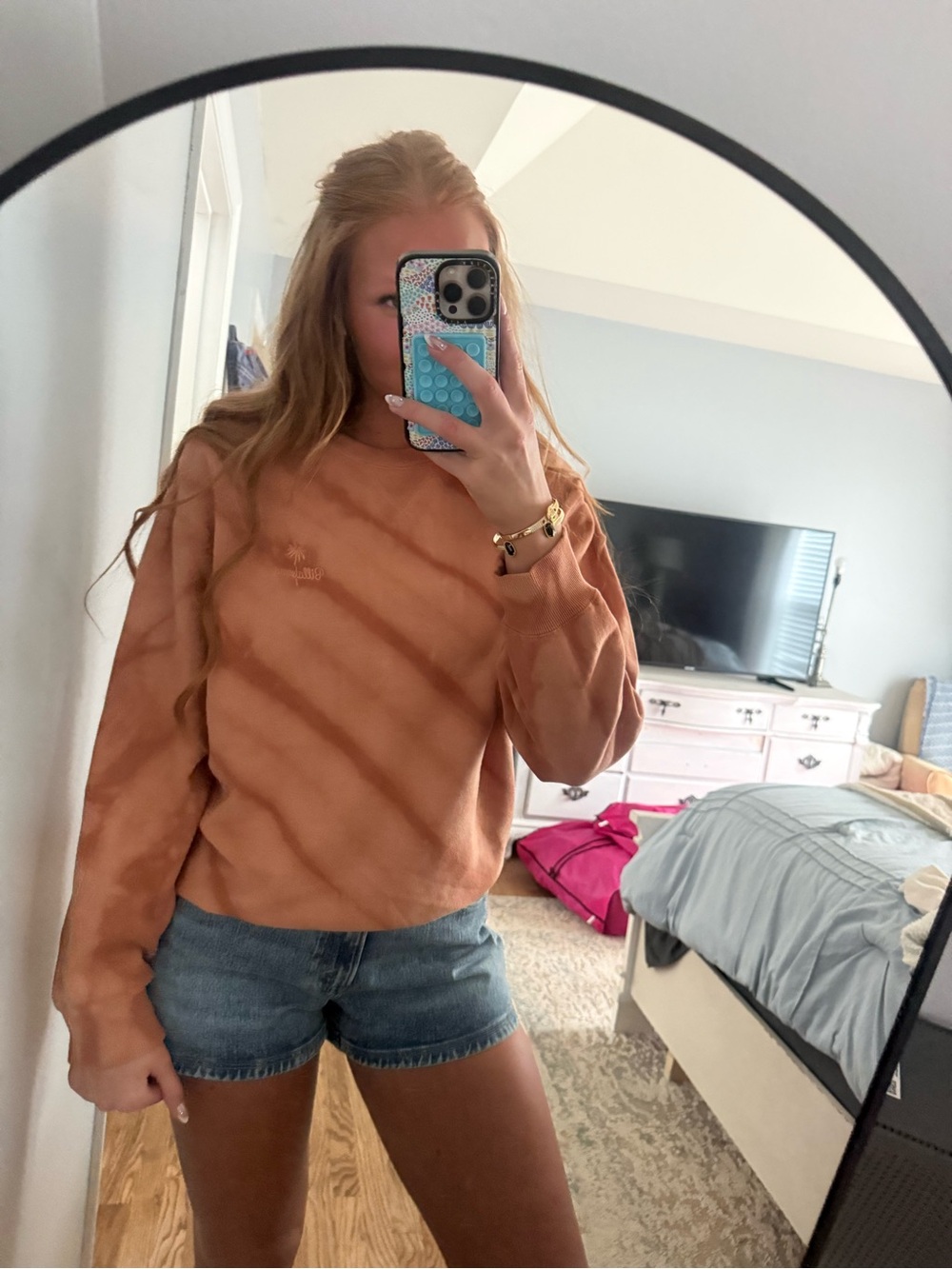Billabong Women's Rust Orange Crewneck Sweatshirt